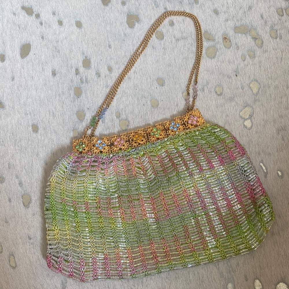 Beautiful colorful beaded Clara Kasavina mini bag